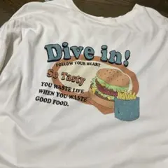 CO.L.Z.A ハンバーガーグラフィック長袖Tシャツ