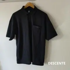 DESCENTE デサント ポロシャツ ブラック Oサイズ