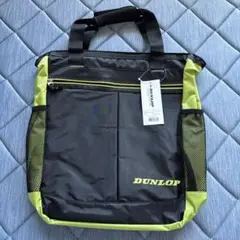 DUNLOP ナイロン トートバッグ 黒/黄緑
