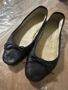 E. Porselli 黒 バレエシューズ 35