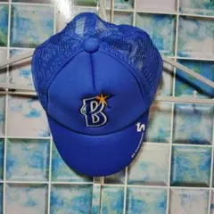 B☆ロゴ メッシュキャップ 青