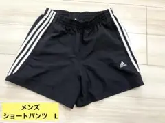 アディダス　ショートパンツ　黒　メンズ　L