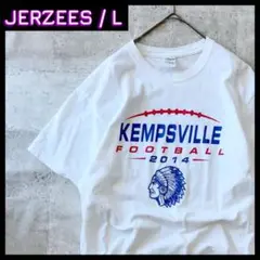 US古着/L ジャージーズ 白T 半袖Tシャツ プリント レア 希少 ホワイト