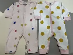 【２点セット】プチバトー Petit Bateau 長袖ロンパース　12m/74