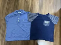 青とネイビーのTシャツセット 90サイズ