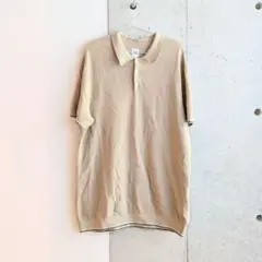 GAP ニットポロシャツ ベージュ Lサイズ