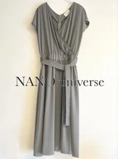 ✼美品✼ ナノユニバース カシュクール フレンチスリーブ とろみ ワンピース
