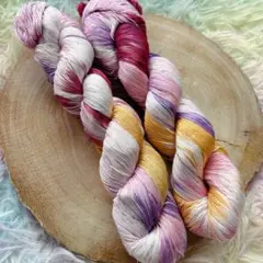 シルクリネンブレンド手染め糸♡2カセ約200g