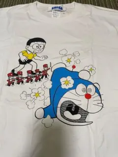 ドラえもん　tシャツ　L ホワイト 新品　藤子不二雄　フジコ　フジオ　半袖