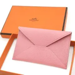 ✨新品未使用・箱付き✨　HERMES 名刺入れ　カード入れ　エンベロープ　刻印 エルメス)☆エンヴェロープMMカードケース・名刺入れ (HERMES