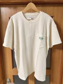 未使用 Snap club ワンポイント刺繍 ワッフル ヘンリーネックTシャツ