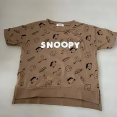 スヌーピー Tシャツ 1110cm ブラウン