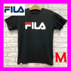 FILA フィラ メンズ 吸水速乾 半袖 Tシャツ M ブラック