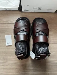 COS THE LEATHER WRAP SANDALS Dark Brown