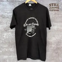 80s 90s We are Family プリント Tシャツ 裾 袖 シングル