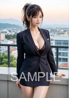 AI 美女 ポスター OL 下着 美人 可愛い お尻 美脚 巨乳 c081623