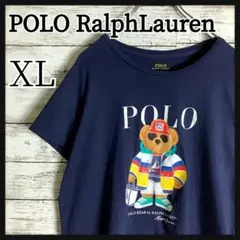 733【人気デザイン】ポロラルフローレン☆ポロベアプリントTシャツ　ネイビー