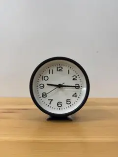 ブラックアナログ置時計 約10cm（箱あり）