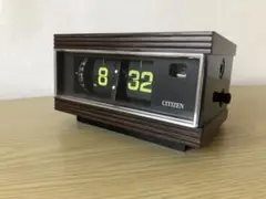 CITIZEN パタパタ時計 希少な木目調　レトロ　(ジャンク品)