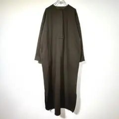 セブンアイディコンセプト✨ノーカラードロップショルダーロングワンピース 38