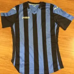 Joma サッカーシャツ Lサイズ 青黒ストライプ