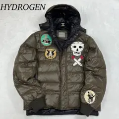 H869 美品 XL ハイドロゲン ダウンジャケット カーキ メンズ
