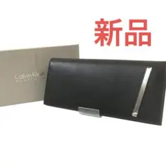 新品☆カルバンクライン☆Calvin Klein☆長財布☆二つ折り☆黒☆レザー