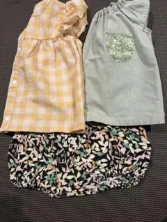 子供用トップスセット（イエロー・グリーン・ブラック）