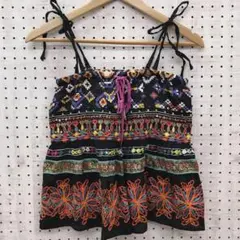 アーバンヒッピーガール 古着 LOVE GIRLS MARKET 民族柄キャミ