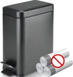 ソフトクローズ 四角形 ゴミ箱 5L 蓋付き 小型 スリム