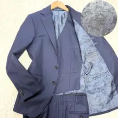 ◎美品/圧巻のスリーピース◎銀座グローバルスタイル　ペイズリー柄　セットアップ