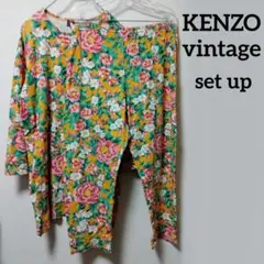 KENZO 花柄 ルームウェア 2ピース 上下 セットアップ Tシャツ パンツ
