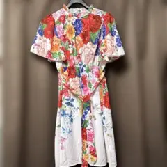 SHEINフラワープリント 半袖ワンピース