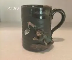 隅田焼　高浮彫人物　童子　井上良斎　生命感溢る　花瓶　22㎝　辰砂釉 立体 隅田焼 井上良斎 高浮彫人物 童子 生命感溢る！ 花瓶 22㎝ 辰砂