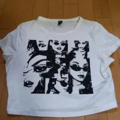 SHEIN グラフィックプリント Tシャツ ホワイト XL ちびＴ