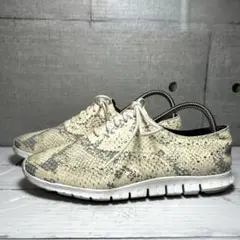 良品【COLE HAAN】ZEROGRAND パイソンスニーカー(24.5)軽量