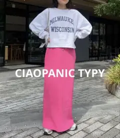 CIAOPANIC TYPY リブIラインスカート　低身長　セール　新品　ピンク