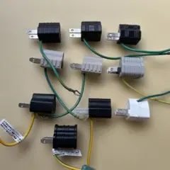 電源/OAタップコンセントタップ 3P→2P ACアダプター10個