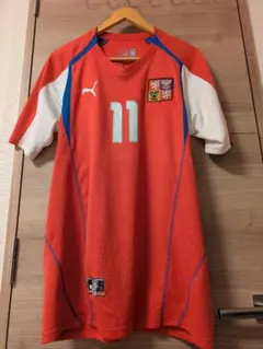 チェコ代表のPuma製サッカーユニフォーム　NEDVĚD選手の背番号11ネドベド