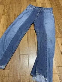 パッチワークデニムパンツ