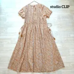 studio CLIP スタディオクリップ 切替ギャザー綿レーヨンワンピース M