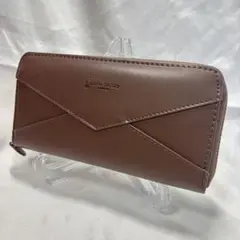 【未使用に近い】DIANA DICKEY 長財布 ラウンド ダークブラウン