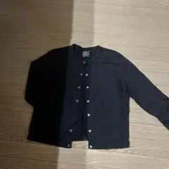 無印良品　スナップカーディガン　L ブラック