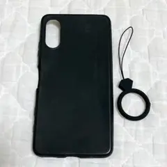 【 訳あり 】Xperia Ace II ケース ブラック ストラップ付き