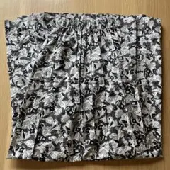 STAMP AND DIARY コットンハンドプリントタックギャザースカート