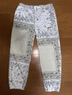 ルーカ RVCA ペイズリージョガーパンツ ホワイト グレー 裏起毛