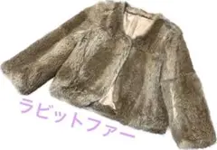 ジャーナルスタンダード ラビットファー ショート丈ジャケット 茶系