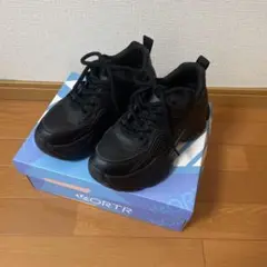 ORTR ブラック 厚底スニーカー 24.5cm