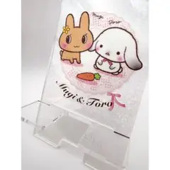 むぎとろごはん　グリッターアクリルスマホスタンド