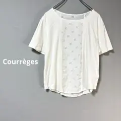 クレージュ シアーパネル切替Tシャツ 白 40サイズ 日本製